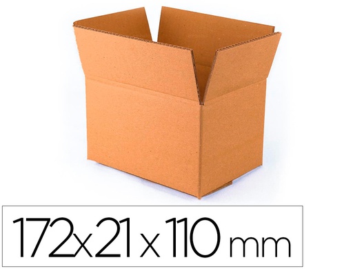 [152601] CAJA PARA EMBALAR Q-CONNECT AMERICANA ULTRA RESISTENTE CARTON RECICLADO CANAL DOBLE 7MM COLOR KRAFT 172X217X110 MM