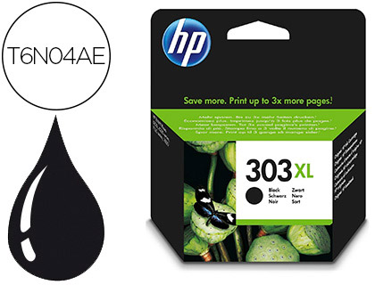 [T6N04AE] INK-JET HP 303XL ENVY PHOTO 6230 / 7130 / 7830 COLOR NEGRO CAPACIDAD 600 PAGINAS