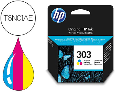 [T6N01AE] INK-JET HP N. 303 ENVY PHOTO 6230 / 7130 / 7830 COLOR TRICOLOR CAPACIDAD 200 PAGINAS