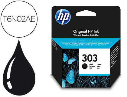 [T6N02AE] INK-JET HP N. 303 ENVY PHOTO 6230 / 7130 / 7830 COLOR NEGRO CAPACIDAD 200 PAGINAS