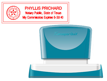 [QPTL-Q2269RU Q18 RO] SELLO X'STAMPER QUIX PERSONALIZABLE COLOR ROJO MEDIDAS 22X69 MM Q-18