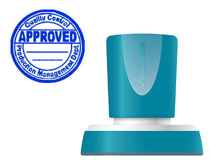 [QPTL-QE38RU Q53 AZ] SELLO X'STAMPER QUIX PERSONALIZABLE COLOR AZUL REDONDO DIAMETRO 38 MM Q-53