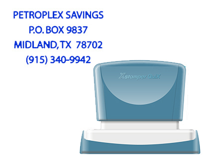 [QPTL-Q3661RU Q16 AZ] SELLO X'STAMPER QUIX PERSONALIZABLE COLOR AZUL MEDIDAS 36X61 MM Q-16