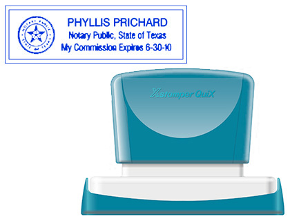 [QPTL-Q2269RU Q18 AZ] SELLO X'STAMPER QUIX PERSONALIZABLE COLOR AZUL MEDIDAS 22X69 MM Q-18