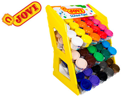 [510E/100] TEMPERA ESCOLAR JOVI 35 ML EXPOSITOR SOBREMESA DE 100 UNIDADES COLORES SURTIDOS