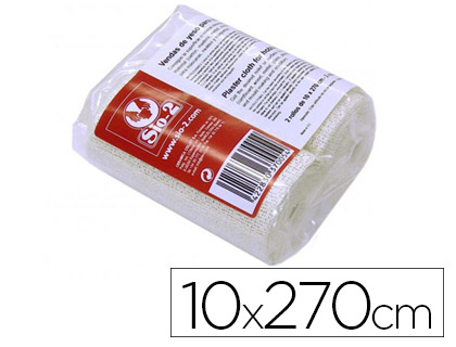 [360000010000] VENDAS YESO SIO-2 10X270 CM PAQUETE DE 2 ROLLOS IDEAL PARAMASCARAS MOLDES Y MAQUETAS