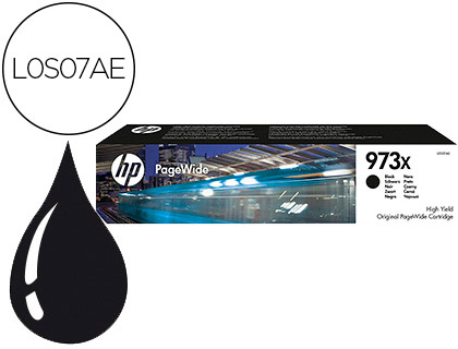 [L0S07AE] INK-JET HP JET 973X PAGEWIDE 452 / 477 / P55250 / P57750 NEGRO 10000 PAGINAS