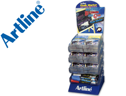 [EPW-4-EXP] ROTULADOR ARTLINE PIZARRA VERDE NEGRA EPW-4 EXPOSITOR DE 48 UNIDADES COLORES SURTIDOS