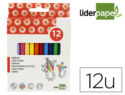 [BD25] LAPICES CERA LIDERPAPEL CAJA DE 12 UNIDADES COLORES SURTIDOS