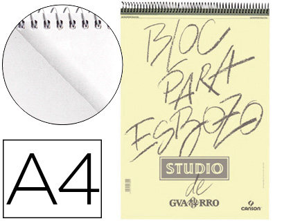 [C200400254] BLOC DIBUJO ESBOZO CANSON DIN A4 MICROPERFORADO 21X29,7 CM 100 HOJAS GRANO FINO 90 GR/M2