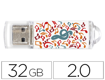[TEC4003-32] MEMORIA USB TECHONETECH FLASH DRIVE 32 GB 2.0 MUSIC DREAM