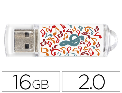 [TEC4003-16] MEMORIA USB TECHONETECH FLASH DRIVE 16 GB 2.0 MUSIC DREAM