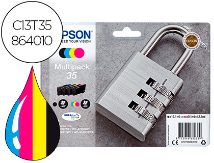 [C13T35864010] INK-JET EPSON 35 T3586 PRO WF-4720DWF / 4725DWF / 4730DTWF / 4740DTWF MULTIPACK NEGRO AMARILLO CIAN MAGENTA
