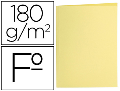 [SC34] SUBCARPETA LIDERPAPEL FOLIO AMARILLO PASTEL 180G/M2