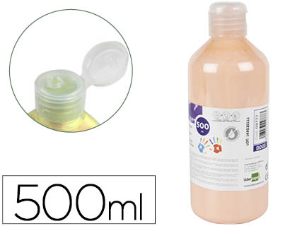 [DD03] PINTURA DEDOS LIDERPAPEL BOTELLA DE 500 ML CARNE