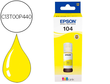 [C13T00P440] TINTA EPSON ECOTANK 104 ET-2710 / 2711 / 2712 / 2720 / 2726 / 4700 AMARILLO 7500 PAGINAS