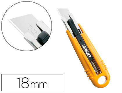 [SK-4] CUTER OLFA PLASTICO CUCHILLA ANCHA 18 MM RETRACTIL APTO PARA ZURDOS