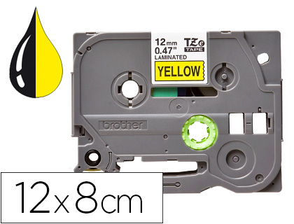 [KF18862] CINTA Q-CONNECT TZE-631 AMARILLO-NEGRO 12MM LONGITUD 8 MT