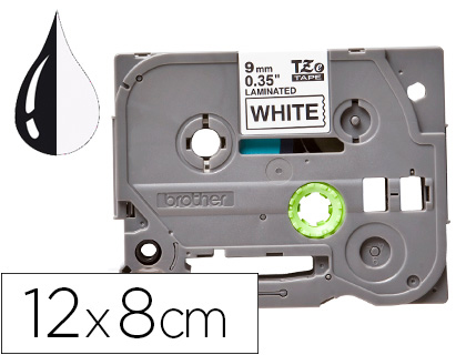 [KF18797] CINTA Q-CONNECT TZE-231 BLANCO-NEGRO 12MM LONGITUD 8 MT