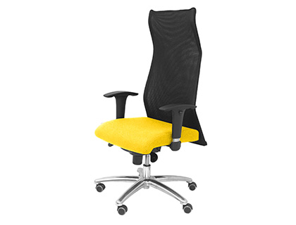 [13SXLBALI100] SILLA DE DIRECCION PYC RESPALDO ALTO REGULABLE EN ALTURA AMARILLA ALTO 1210+90 MM ANCHO 630 MM PROF 630 MM