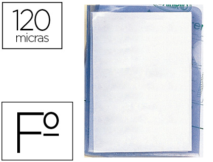 [KF11270] CARPETA DOSSIER UÑERO PLASTICO Q-CONNECT FOLIO 120 MICRAS TRANSPARENTE