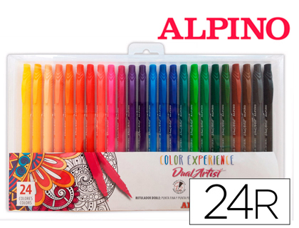 [AR000187] ROTULADOR ALPINO DUAL ARTIST COLOR EXPERIENCE ESTUCHE DE 24 UNIDADES COLORES SURTIDOS