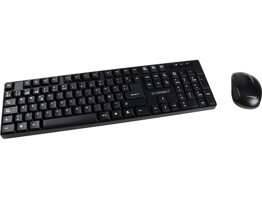 [KF17988] SET TECLADO + RATON INALAMBRICO Q-CONNECT 2.4G NEGRO COMPATIBLE WINDOWS