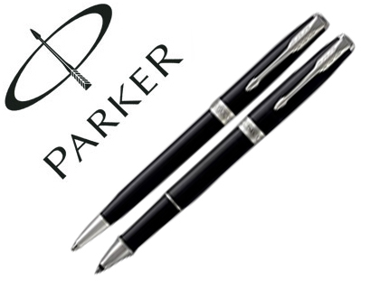 [2093259] JUEGO PARKER DUO SONNET LACA NEGRA CT BOLIGRAFO + ROLLER