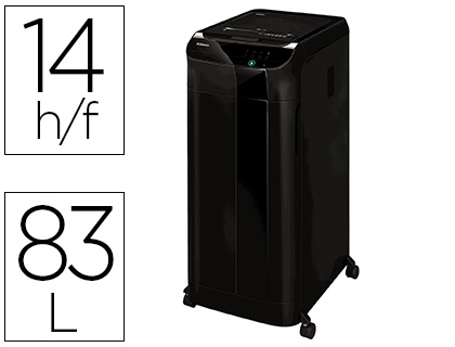 [4657401] DESTRUCTORA DE DOCUMENTOS FELLOWES AUTOMAX 600M CAPACIDAD DE HOJAS 600 SEGURIDAD P5 CLIPS Y TARJETAS