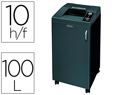 [4617301] DESTRUCTORA DE DOCUMENTOS FELLOWES 3250MC CAPACIDAD DE CORTE 10 HOJAS SEGURIDAD P6 PAPELERA 100 L