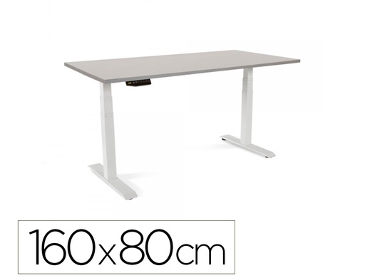 [2002AN02V24] MESA DE OFICINA ROCADA WORK 2002AB02 ALUMINIO/GRIS 160X80 CM