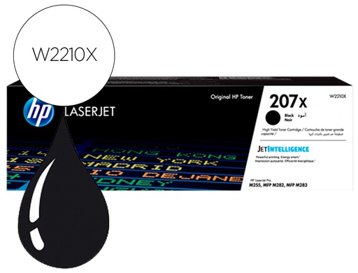 [W2210X] TONER HP 207X COLOR LASERJET PRO M282NW / M283FDN / M283FDW NEGRO 3.150 PAGINAS