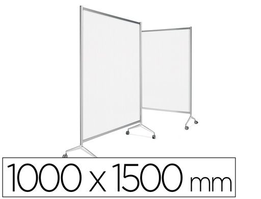 [TL/150/TR] MAMPARA PLANNING SISPLAMO TEN-LIMIT POLICARBONATO ACANALADO TRANSPARENTE CON RUEDAS 1000X1500 MM