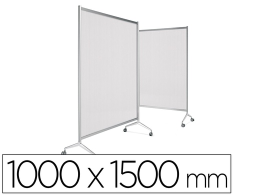 [TL/150/PX] MAMPARA PLANNING SISPLAMO TEN-LIMIT POLICARBONATO ACANALADO TRANSLUCIDO CON RUEDAS 1000X1500 MM