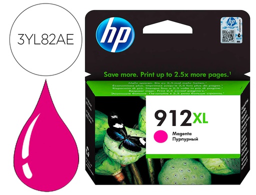 [3YL82AE] INK-JET HP 912 XL OFFICEJET 8010 / 8020 / 8035 MAGENTA 825 PAG
