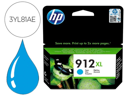 [3YL81AE] INK-JET HP 912 XL OFFICEJET 8010 / 8020 / 8035 CIAN 825 PAG