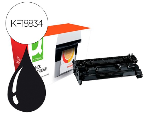 [KF18834] TONER COMPATIBLE Q-CONNECT CANON LBP214-HY I-SENSYS LBP 212 / 214 / 215 ALTO RENDIMIENTO NEGRO 9200