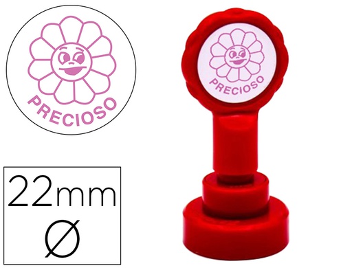 [11704] SELLO ARTLINE EMOTICONO PRECIOSO COLOR ROSA 22 MM DIAMETRO
