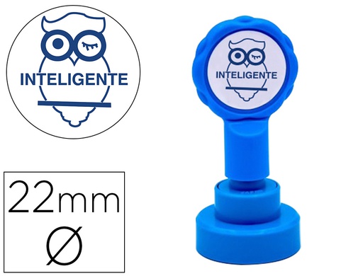 [11707] SELLO ARTLINE EMOTICONO INTELIGENTE COLOR AZUL 22 MM DIAMETRO