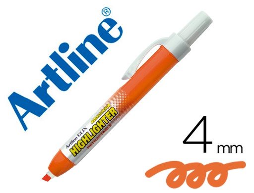 [EK-63] ROTULADOR ARTLINE CLIX FLUORESCENTE EK-63 NARANJA PUNTA BISELADA 4 MM