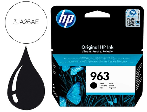 [3JA26AE] INK-JET HP 963 OFFICEJET PRO 9010 / 9020 / 9022 / 9023 / 9025 NEGRO 1000 PAGINAS