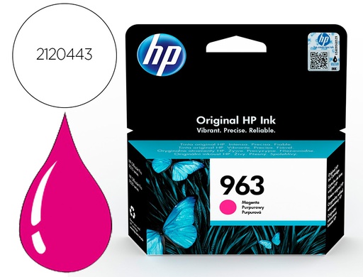 [3JA24AE] INK-JET HP 963 OFFICEJET PRO 9010 / 9020 / 9022 / 9023 / 9025 MAGENTA 700 PAGINAS