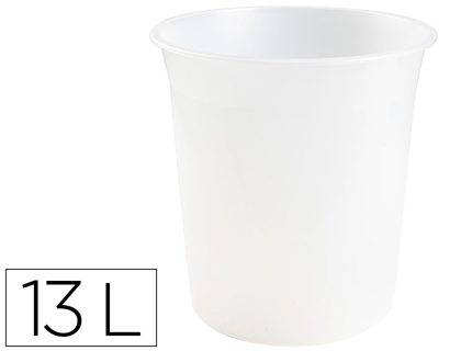[KF19038] PAPELERA PLASTICO Q-CONNECT TRANSPARENTE 13 LITROS 275X285 MM