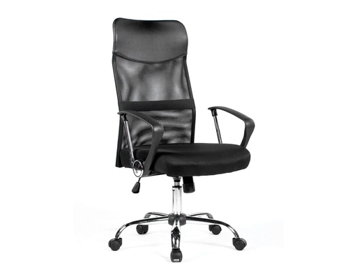 [KF19025] SILLA DE DIRECCION Q-CONNECT BASE METAL RESPALDO ALTO REGULABLE EN ALTURA 1110+100MM ALTO PIEL Y MALLA