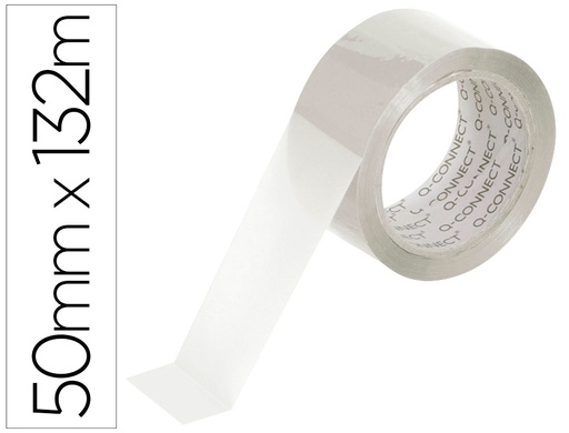 [KF11269] CINTA ADHESIVA Q-CONNECT POLIPROPILENO TRANSPARENTE 132 MT X 50 MM PARA EMBALAJE