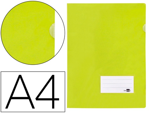 [BL25] CARPETA LIDERPAPEL DOSSIER A4 UÑERO AMARILLO FLUOR OPACO