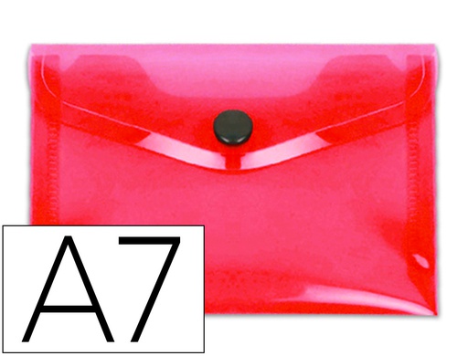 [DS77] CARPETA LIDERPAPEL DOSSIER BROCHE POLIPROPILENO DIN A7 ROJO TRANSLUCIDO