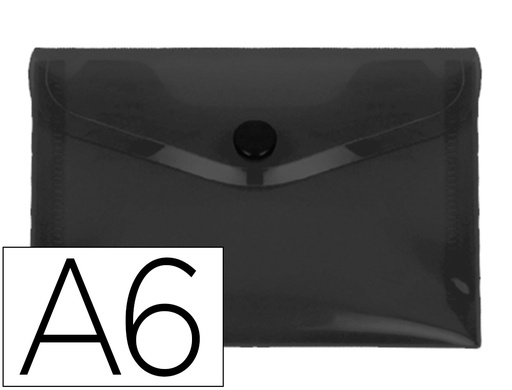 [DS76] CARPETA LIDERPAPEL DOSSIER BROCHE POLIPROPILENO DIN A6 NEGRO OPACO