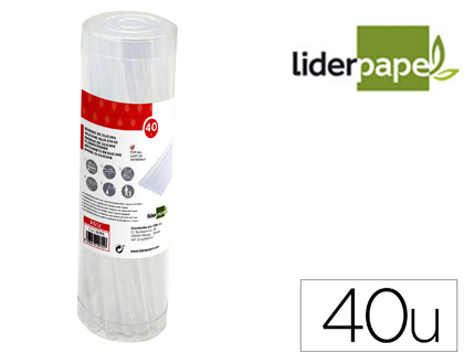 [PG12] BARRA TERMOFUSIBLE LIDERPAPEL DE 7 MM DE DIAMETRO X 200 MM DE ALTO BOTE DE 40 UNIDADES