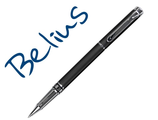 [BB214] ROLLER BELIUS NUREMBERG GRIS OSCURO PUNTA 0,5 MM TINTA AZUL EN ESTUCHE